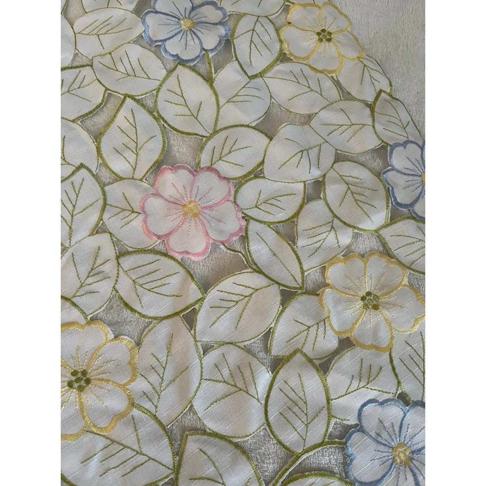 Spring Sam Hedeya Table Runner pastel flowers 70” long